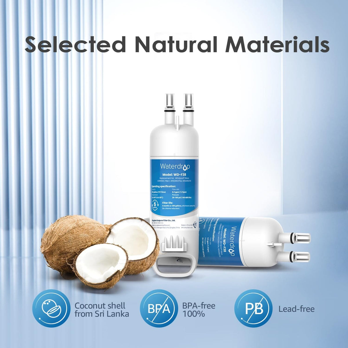 Waterdrop Replacement for W10295370A, Everydrop® Filter 1 Refrigerator Water Filter