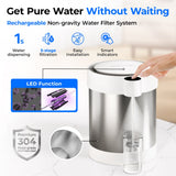 Waterdrop 5-Stage Stainless Steel Countertop Water Filter, Reduces Lead, Chlorine, Cadmium & More
