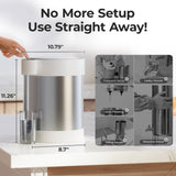 Waterdrop 5-Stage Stainless Steel Countertop Water Filter, Reduces Lead, Chlorine, Cadmium & More