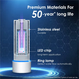 Waterdrop LED UV Water Filter for Under Sink & RO System, Mercury-Free, FCC Certified, Stainless Steel