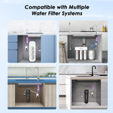 Waterdrop LED UV Water Filter for Under Sink & RO System, Mercury-Free, FCC Certified, Stainless Steel