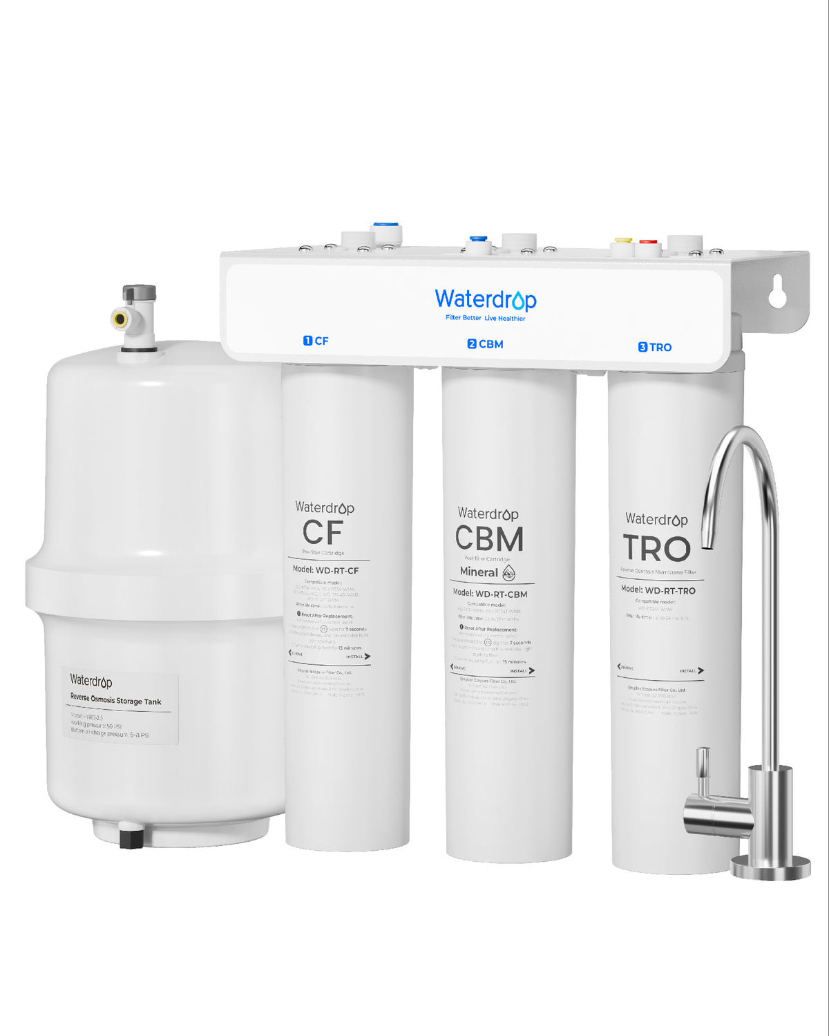 Waterdrop WD-T3-T Remineralization Reverse Osmosis System with Water Tank