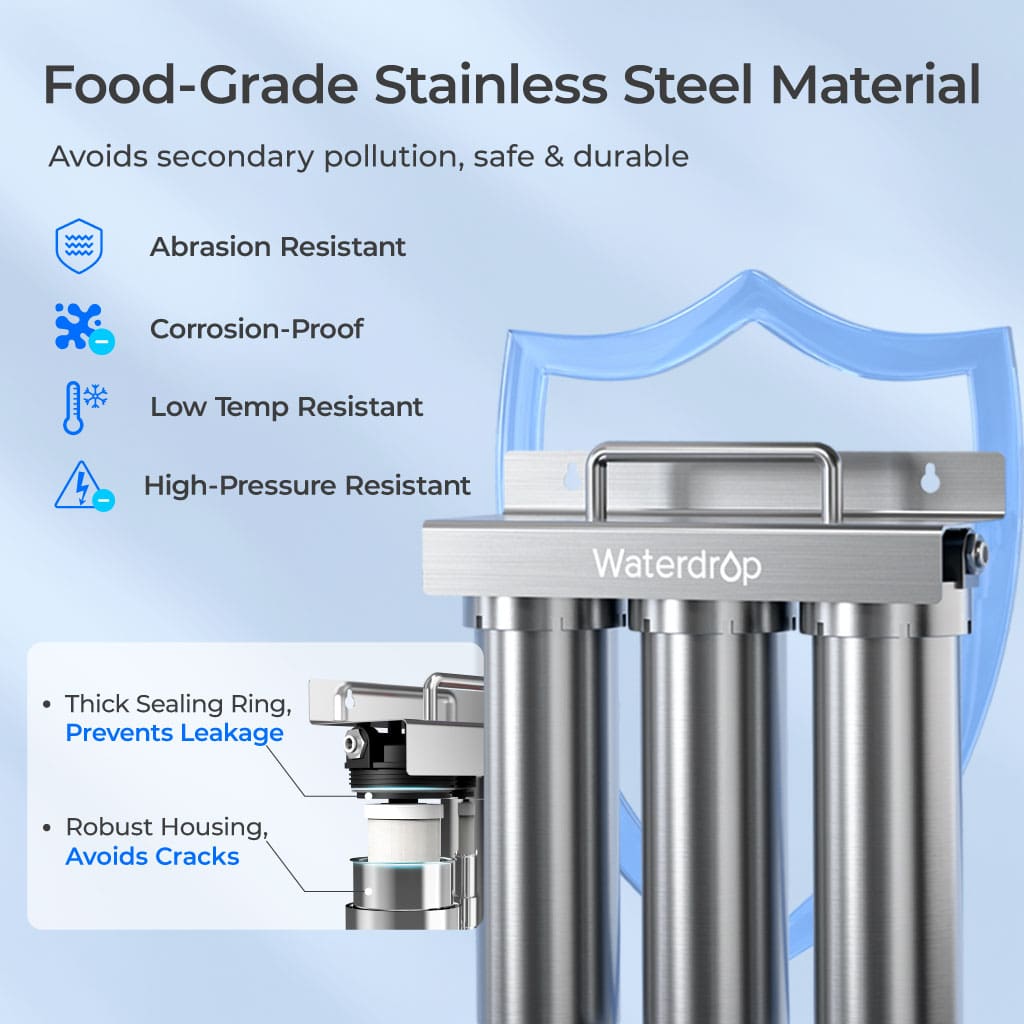 6-stage Under Sink Ultrafiltration Stainless Steel Water Filter System Waterdrop TST-UF