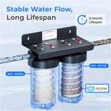 Waterdrop 2-Stage Whole House Water Filter System Reduce Iron&Manganese