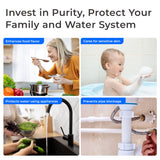 Waterdrop WD-WHF21-PG Whole House Water Filtration System with Iron and Manganese Removal Filter Cartridges