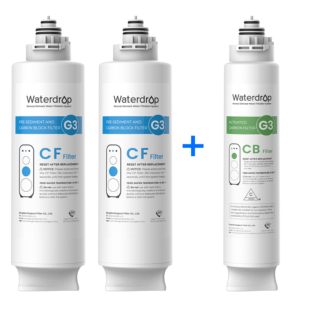 Waterdrop G3P600 RO System Replacement Filters Set - 600 GPD