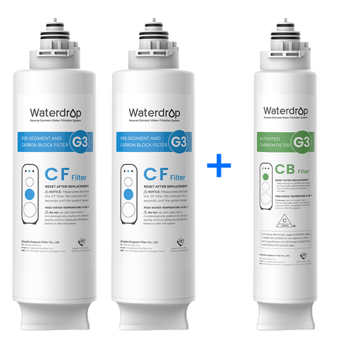 Waterdrop G3P800 RO System Replacement Filters - 800GPD