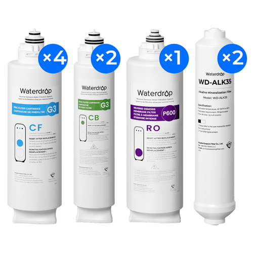 Two-Years Alkaline Replacement Filter Bundle for G3P600