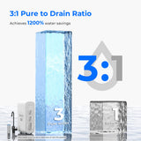 Waterdrop G3P800 Undersink Tankless Reverse Osmosis System - Black Faucet