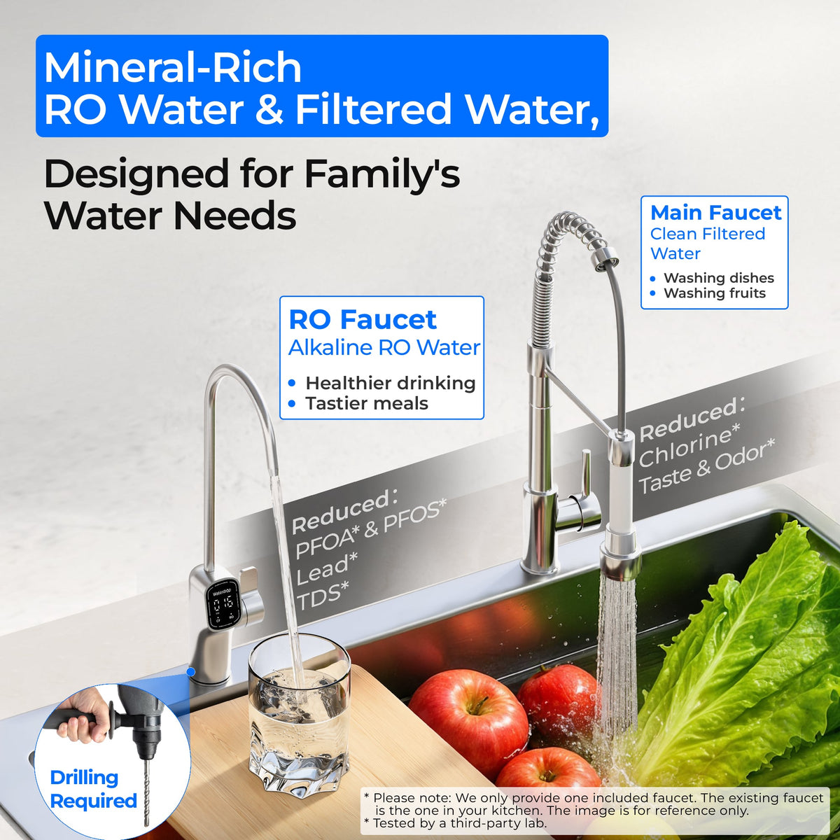 Waterdrop G5P700A-PRO Dual-Flow Alkaline Reverse Osmosis Water Filter
