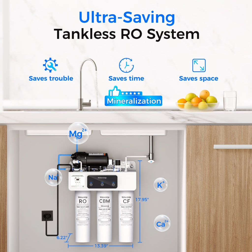 Waterdrop T3-M 450G Remineralization RO Under the Sink Water Filter