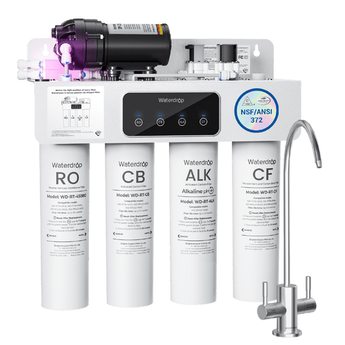 Waterdrop T4-A 450GPD Alkaline Dual Flow Reverse Osmosis System
