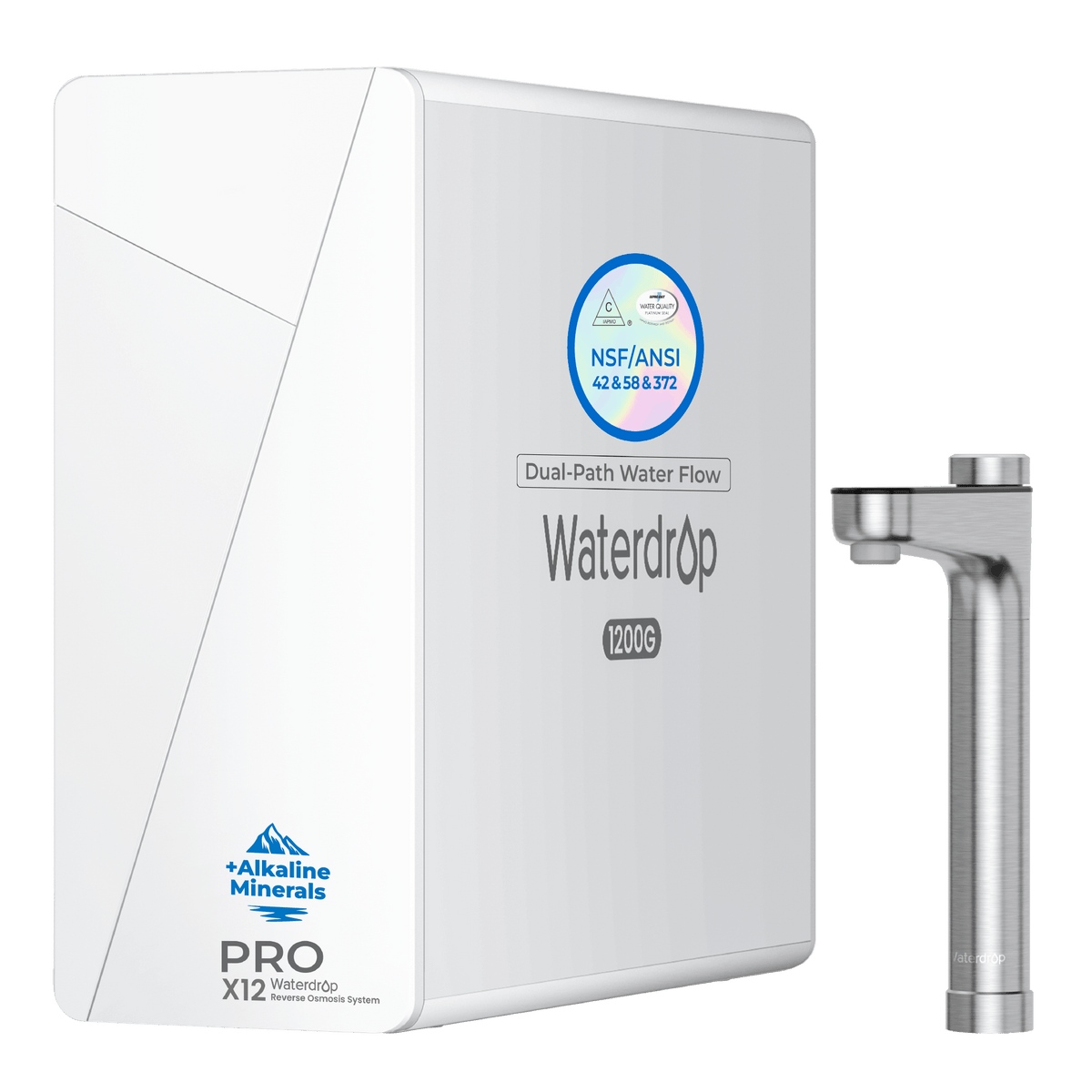 Waterdrop X Series Dual Flow Reverse Osmosis System, X12-PRO