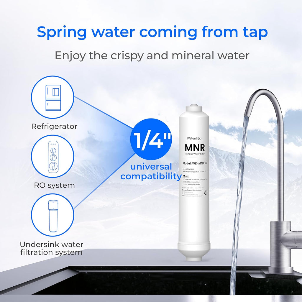 Remineralization Filter for Waterdrop Undersink Reverse Osmosis Systems-Waterdrop MNR35