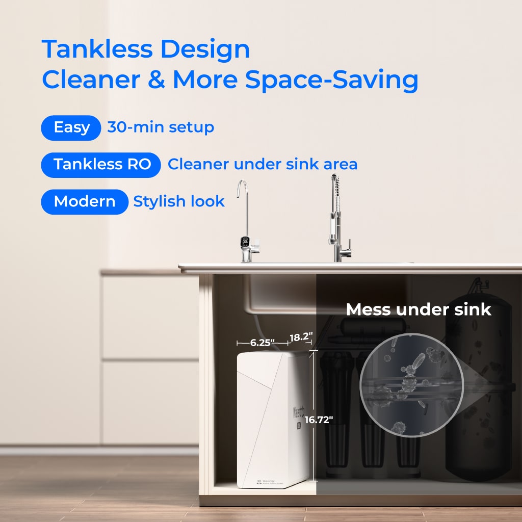 Waterdrop X Series Dual Flow Reverse Osmosis System, X8-PRO