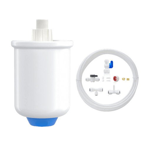 Connect RO System to Refrigerator - Waterdrop PMT Small Water Pressure Tank for Smart Reverse Osmosis, with 1/4" Water Tubing
