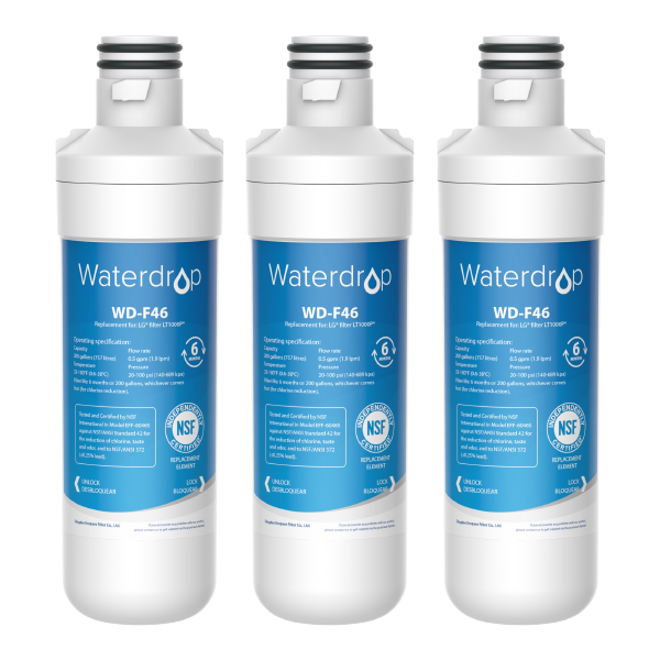 Waterdrop Replacement for LG LT1000P Refrigerator Water Filter