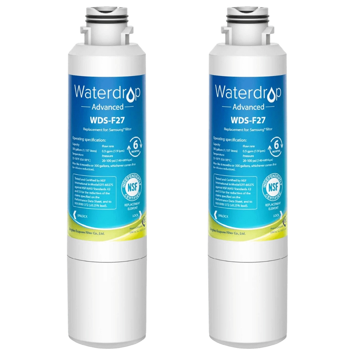 Waterdrop WDS-F27 Replacement for Samsung HAF-CIN/EXP Refrigerator Water Filter